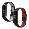 2 db kwmobile szíj készlet Xiaomi Mi Smart Band 6/Mi Band 6/Band 5 készülékhez, szilikon, szürke/piros, 59792.01