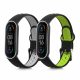 db kwmobile szíj készlet Xiaomi Mi Smart Band 6/Mi Band 6/Band 5 készülékhez, szilikon, szürke/zöld, 59792.02