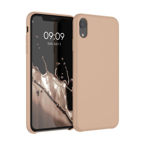 kwmobile tok Apple iPhone XR, szilikon, barna, 45910.246