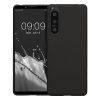 kwmobile tok Sony Xperia 5 IV telefonhoz, szilikon, fekete, 59866.01