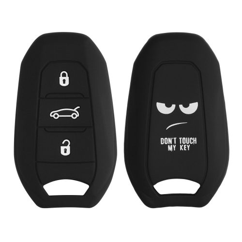 kwmobile autókulcs fedél Opel 3 gombokhoz - Keyless Go, szilikon, fekete/fehér, 56976.02