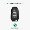 kwmobile autókulcs fedél Opel 3 gombokhoz - Keyless Go, szilikon, fekete/fehér, 56976.02