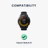 kwmobile szíj Xiaomi Watch S1 Active-hoz, természetes bőr, fekete, 60120.01