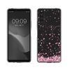 kwmobile tok Sony Xperia 10 IV telefonhoz, szilikon, átlátszó/rózsaszín, 60160.02