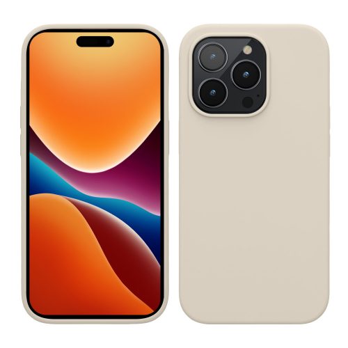 kwmobile tok Apple iPhone 14 Pro telefonhoz, szilikon, krémszínű, 59073.16