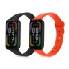 2 db kwmobile szíj készlet Xiaomi Redmi Smart Band Pro-hoz, szilikon, fekete/narancs, 57425.05