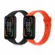 2 db kwmobile szíj készlet Xiaomi Redmi Smart Band Pro-hoz, szilikon, fekete/narancs, 57425.05