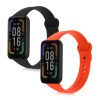 2 db kwmobile szíj készlet Xiaomi Redmi Smart Band Pro-hoz, szilikon, fekete/narancs, 57425.05