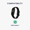 kwmobile tápkábel Fitbit Inspire 3-hoz, műanyag, fekete, 60370.01