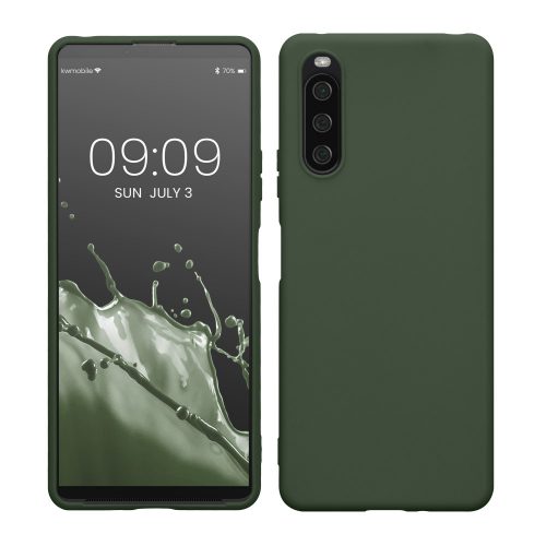 kwmobile borító Sony Xperia 10 IV telefonhoz, szilikon, zöld, 57800.118