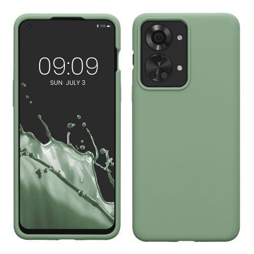 kwmobile tok OnePlus Nord 2T telefonhoz, szilikon, zöld, 58764.243